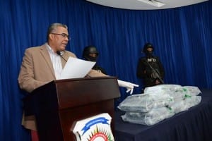 Autoridades antidrogas de República dominicana cuando hacían el anuncio
