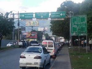 San Pedro Sula se vio paralizado por muchos puntos de la ciudad