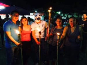 En las marchas de la resistencia sanpedrana luchando contra la corrupción en Honduras