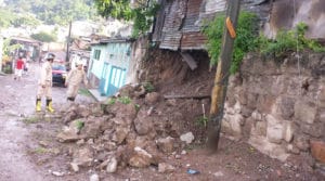 Estos son partes de los daños causados en varias colonias de la capital hondureña.