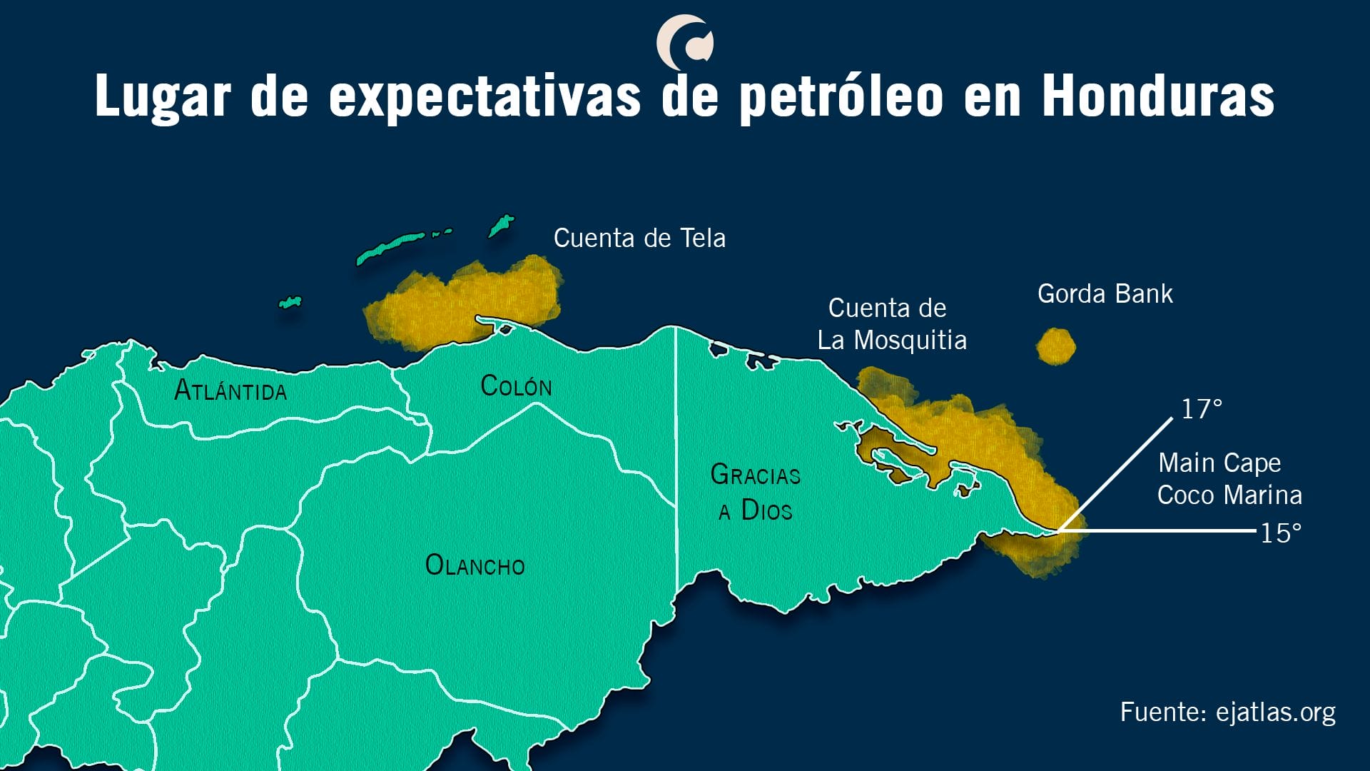 Mapa petroleo en Honduras